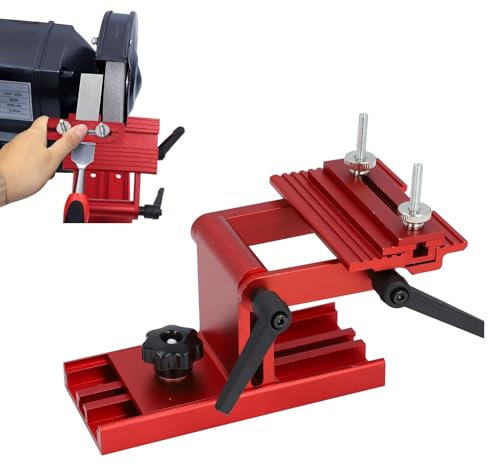 Gabarit D'affûtage de Couteaux, Meuleuse D'établi Réglable en Angle et en Hauteur de 6/8 Pouces Outil D'affûtage, Gabarit de Repos pour Couteau Maximale de 2 à 1/2 Pouces de Largeur