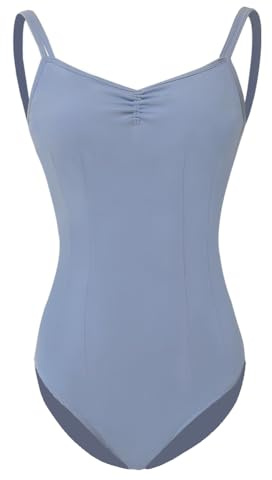 ROYAL SMEELA Ballerina Ballettbody für Damen, Trikot für Erwachsene, Spaghettiträger Ballettrikot mit BH, Tanztrikot für Frauen