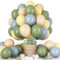 Luftballon Salbeigrün Gelb Blau, 60 Stück 12 Zoll Retro Sage Grün Macaron Pastell Gelb Weiß Sand Beige Dusty Blau Latex Helium Ballon für Geburtstag Party Deko Bee Babyparty Hochzeit Dekorations