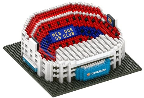 FOCO Offizielles Lizenzprodukt FC Barcelona Camp Nou BRXLZ-Steine 3D-Mini-Fußballstadion BAU-Set