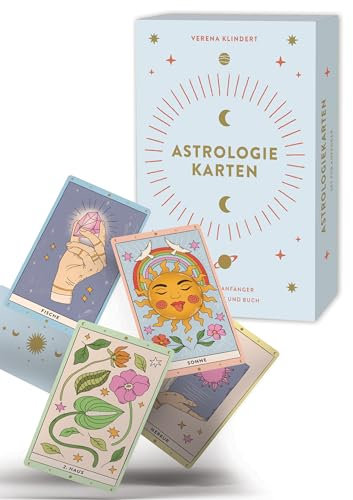 Astrologiekarten: Astrologiekarten mit Buch, Set für Anfänger: ausführliche Beschreibungen zu Fragen, Karten und Legetechniken
