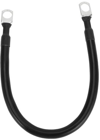 RATCHROLL 1 Pc Universal Battery Inverter Cable 3/8 Lug 1FT Battery Cable 4 AWG Gauge Black Tinned Copper
