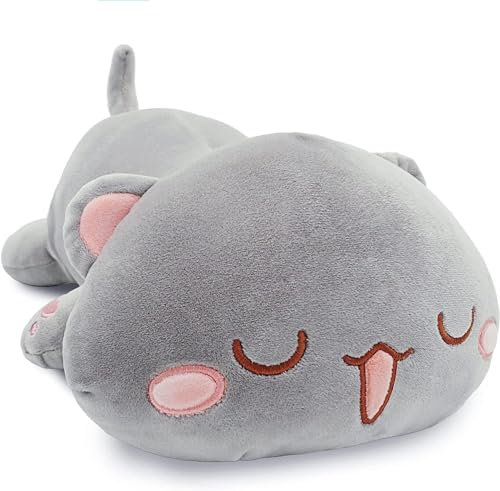 Sunknight Plüschtier Flauschiges Stofftier Kawaii Katze 50cm, Kuscheltier Ausgestopftes Tier Plüschkissen Spielzeug Geschenk gefüllt für Kinder Mädchen Jungen, Schmusetier für Kuscheltierliebhaber