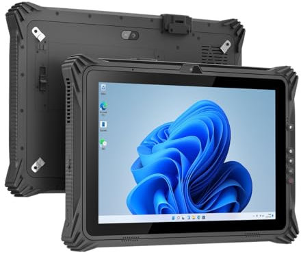 RUGLINE Tableta resistente, PC resistente con Windows 11 Pro de 12.2 pulgadas, Intel N5105, 16 GB + 128 GB, 4G LTE, GPS, a prueba de agua, 650 nits, tabletas industriales resistentes para trabajo