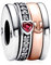 Amieween 925 Sterling Silber Charm für Damen Armbänder Halskette Zweifarbiger drehbarer „I love you“-Charm 5A Zirkonia Charms als Valentinstagsgeschenk für Damen