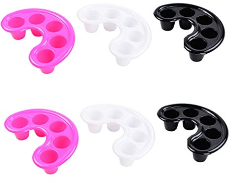 BATHVEVE 6pcs Hand Soaking Bowl Manicure Bowls Nail Soaker Treatment Remover Tool Soft Nail Dead Skin Removing Manicure Care Tool Rosy