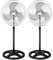 Genérico Ventilador de Pie 18 (Pack de 2) | Potente, Silencioso y Ajustable | 70W-80W | Oscilante | 3 Velocidades | Altura Ajustable 110-130 cm | Rejilla de Metal