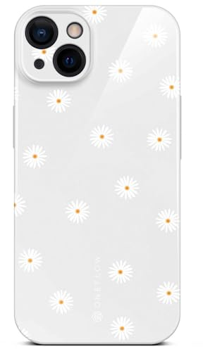 ONEFLOW für iPhone 13 Hülle mit Design Muster, Designer Case Handy Schutzhülle mit Kameraschutz, Hardcase Bedruckt dünne Handyhülle, Splash Cover, Kleine Gänseblümchen