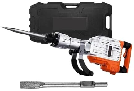 Marteau perforateur 1700 W marteau piqueur électrique brise-béton avec énergie d'impact de 60 J et 2 forets burins pour tranchée et briser des trous