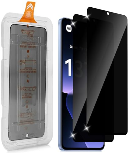 Holilo para Xiaomi Mi 13T/ 13T Pro Protector de Pantalla de Privacidad [Instalación Automática] Anti-Spy Cristal Vidrio Templado, 2 Piezas 9H Antiespía Anti-Arañazos Sin Burbujas Fácil instalación