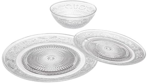 Paris Prix Secret de Gourmet - Service de Table 18 Pièces Renaissance Transparent