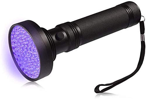 LEDGLE UV Schwarzlichtlampe Taschenlampe mit 100 LEDs Schwarzlicht Haustiere Urin Detektor für Eingetrocknete Flecken Ihrer Hunde, Katzen und Nagetiere auf Teppichen, Vorhänge, Gardinen, Möbel, Inkl
