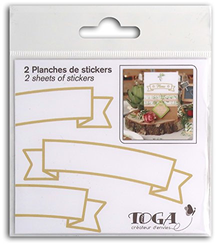 DRAEGER PARIS 1886 D.I.Y with Toga 2 Stück Sticker Set, Papier, Gold, 10 x 10 x 0,1 cm