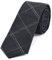 DonDon Herren Krawatte 6 cm gestreift Baumwolle anthrazit