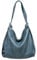 Caspar 2in1 Große Leder Rucksack Schultertasche XL Elegante Damen Handtasche - PREMIUM LINE - Modell No.786 - Made in Italy, Farbe:jeans blau, Accessoires:One Size