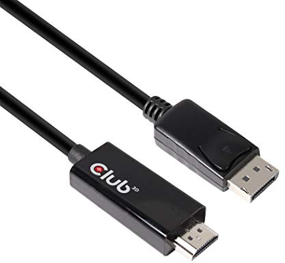 CLUB3D DisplayPort Anschlusskabel 2.00m CAC-1082 Silber [1x DisplayPort Stecker - 1x HDMI-Stecker]