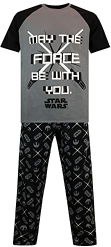 Star Wars Herren Krieg Der Sterne Schlafanzug Schwarz Large