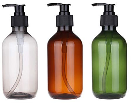 Lurrose 3 stücke 500 ml Seifenspender Flaschen Pumpe Nachfüllbare Leere Flaschen für Flüssigseife Shampoo Lotionen Handspender Küche Bad(Zufällige Farbe)