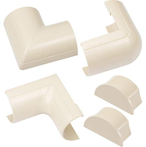 D-Line Maxi Cable Trunking Clip-Over Accessory Multipack, Join Multiple Lengths of 50x25mm Cable Cover, 5 Piece Electrical Trunking Accessory Multipack - Magnolia