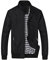 FTCayanz Herren Bomberjacke Übergangsjacke mit Stehkragen Jacke Kurz Mantel für Business Freizeit Schwarz L