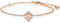 Swarovski Una Armreif, Glücksklee, Rosa, Roségold-Legierungsschicht