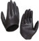 Harssidanzar Damen Lammfell Leder Half Palm Short Handschuhe ungefüttert GL011EU,Braun, M