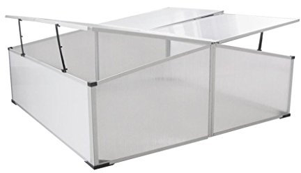 Tidyard Serra Fredda in Policarbonato con 2/4Aperture,Serra da Balcone,Serra da Giardino,Aiuola da Giardino,Aiuola da Balcone 110x55x41 cm/108x110x41 cm