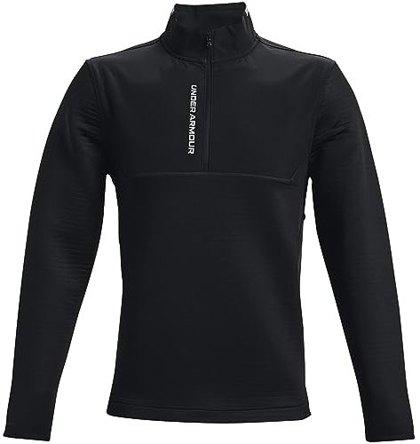 Under Armour Men's Storm Daytona 1/2 Zip Long Sleeve T-Shirt Golf, Black (001)/Reflective, S