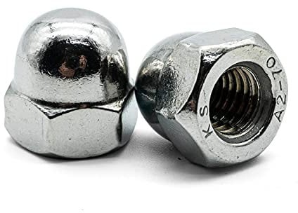 Hippo Hardware M5 (5mm) Dome Nuts Hex Domed Nut Acorn Cap Nuts A2 Stainless Steel (Pack of 20)