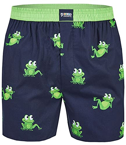 Happy Shorts Herren American Boxer Boxershorts Shorts Webboxer Frosch Frog