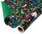 American Greetings Geschenkpapier für Kinder, Dinosaurier, Yetis und Einhörner, wendbar, Schwarz, 1 Jumbo-Rolle, 76,2 cm x 21,3 m