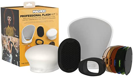 MagMod MagGrip Professional Flash Modifiers Universal Fit Kit 2 - Complete Light Diffuser System Fast Easy Attachment Neodymium Embedded Magnets