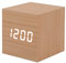 Luqeeg Digitaler Wecker - Intelligenter Wecker aus Holz, 3 Helligkeitsstufen, Datum, Temperaturanzeige, LED-Holzuhr für Büro, Schlafzimmer, Nachttisch, Schreibtisch