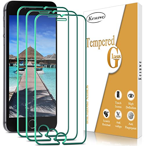 Kesuwe [3 Pack] Screen Protector for iPhone SE 3, SE 2022/iPhone SE 2, SE 2020(Not for iPhone SE 2016), 4.7-Inch Tempered Glass Film, Anti Scratch, Bubbles Free, Case Friendly, Easy Installation