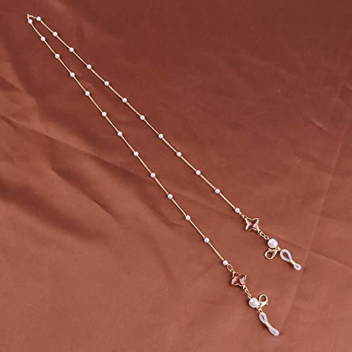 Brillenkette Vintage Strass Perlenkette Kettenriemen Zum Aufhängen Am Hals Brillenhalter Seil Für Damen Brillenband Rosa