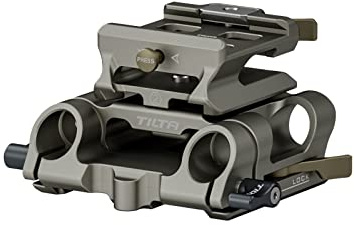 TILTA Plaque de Base modulaire LWS 15mm Type II avec Adaptateur de Plaque de Base LWS pour Cage de caméra Tilta - Gris TA-MBP2-TG