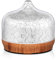 Porseme Verre diffuseur d'arômes 500ml,diffuseur pour huiles essentielles,grand humidificateur, brume fraîche ultrasonique, 7 changements de couleur,dure 15 à 21 heures pour appartement(Plaqué argent)