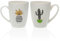 Versa Taza Mug Cactus Piña 2 Unidades Porcelana