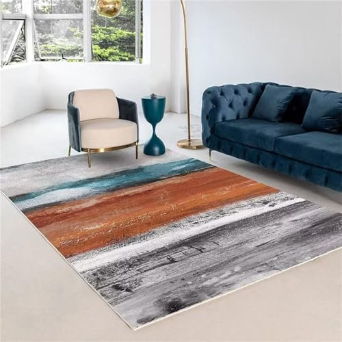 AU-OZNER Teppich landhausstil Brauner Teppich, ermüdungsfreier, waschbarer, schalldichter Teppich für das Wohnzimmerdeko Flur,braun,40x60cm