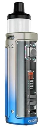Aspire Veynom LX POD Kit 3200 mAh Battery 2mL (Chrome Blue Fade) Works With BP Coils Powerful Performance Aspire Vape E Cigarettes Starter Kit No Nicotine