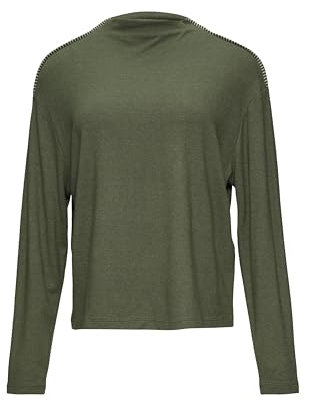 s.Oliver Damen Longsleeve – Regular Fit, gebürsteter Strickjersey