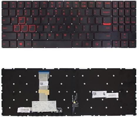 Teclado de reemplazo de Laptop Teclado de EE. UU. con luz de Fondo para Lenovo Legion Y520 Y520-15IKB Y720 Y720-15IKB R720 R720-15IKB (Negro)