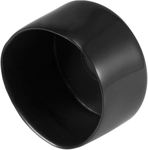 TA-VIGOR 8Pcs Rubber End Caps 55mm ID Flexible Round Thread Protectors | Black Vinyl Flexible Bolt Covers End for Screws, Bolts, Tubes, Cables And Wires