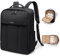 GOLF QUALITY Mochila Hombre Portatil Impermeable Mochila para Ordenador Portatil 16 Pulgadas, Bolso de Escuela,para Mujer para Viaje Diario Negro