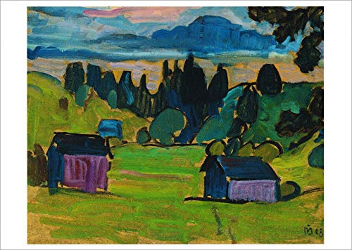 Kunstkarte Gabriele Münter Blick aufs Murnauer Moos