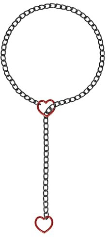 Manfnee Lariat Y-Halsketten Herz Ring Kette Halskette Slip Kette Halskette für Damen Punk Gothic Kette Choker Halskette