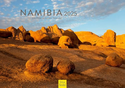 Edition Seidel Premium Kalender Namibia 2025 Format DIN A3 Wandkalender Afrika Windhoek Wüste Deadvlei Dünen Nationalpark Löwen Zebras Peter Schickert