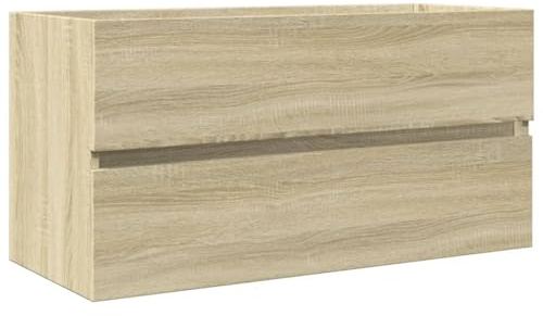 vidaXL Waschbeckenunterschrank Sonoma-Eiche 90x38,5x45cm Holzwerkstoff