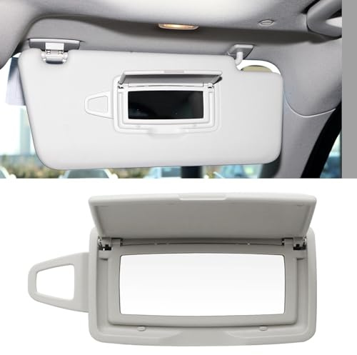 Abodvu Espejo de visera con cubierta, gris, 1 unidad | Para X166 W292 W205 W253 C GLC Clase M 2015-2021, visera de repuesto para espejo de maquillaje del lado derecho del pasajero