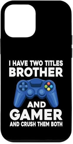 I Have Two Titles Brother And Gamer Videospiele Game Boy Hülle für iPhone 12 mini